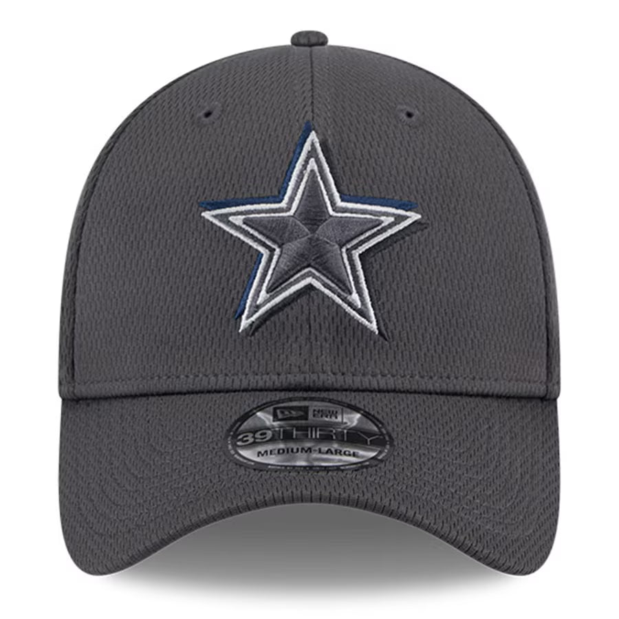 DALLAS COWBOYS 2024 NFL DRAFT HAT 39THIRTY FLEX FIT HAT - GRAPHITE