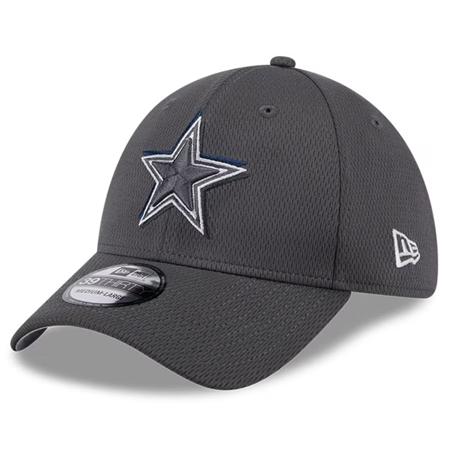 DALLAS COWBOYS 2024 NFL DRAFT HAT 39THIRTY FLEX FIT HAT - GRAPHITE