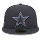 DALLAS COWBOYS 2024 NFL DRAFT HAT 59FIFTY FITTED HAT - GRAPHITE