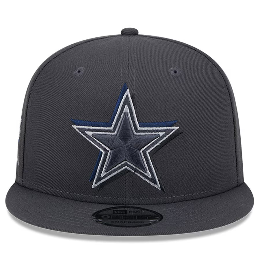 DALLAS COWBOYS 2024 NFL DRAFT HAT 9FIFTY SNAPBACK HAT - GRAPHITE