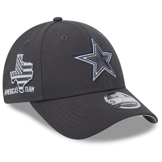 DALLAS COWBOYS 2024 NFL DRAFT HAT 9FORTY STRETCH-SNAP ADJUSTABLE HAT - GRAPHITE