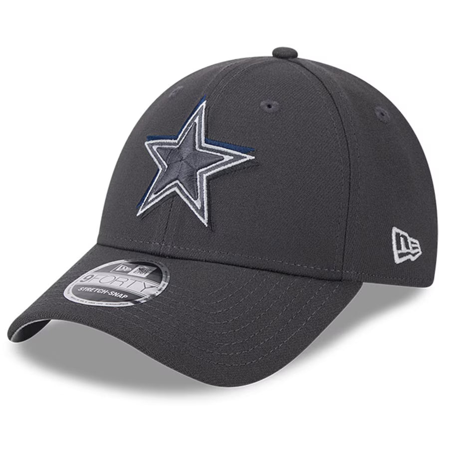 DALLAS COWBOYS 2024 NFL DRAFT HAT 9FORTY STRETCH-SNAP ADJUSTABLE HAT - GRAPHITE