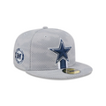 DALLAS COWBOYS 2024 NFL SIDELINE 59FIFTY FITTED HAT - GRAPHITE