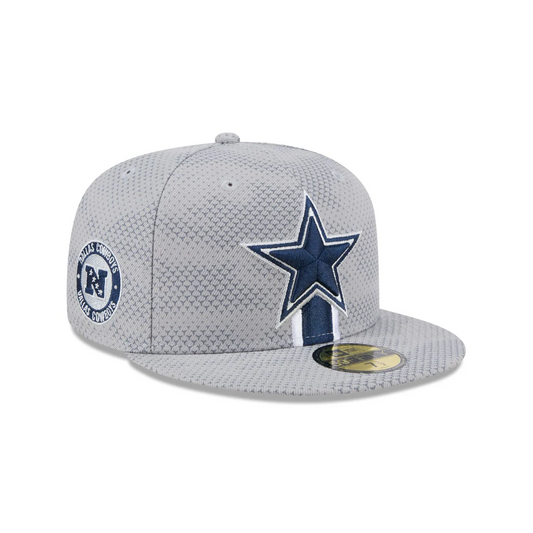 DALLAS COWBOYS 2024 NFL SIDELINE 59FIFTY FITTED HAT - GRAPHITE