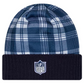 DALLAS COWBOYS 2024 NFL SIDELINE STATEMENT CUFFED KNIT BEANIE  - NAVY
