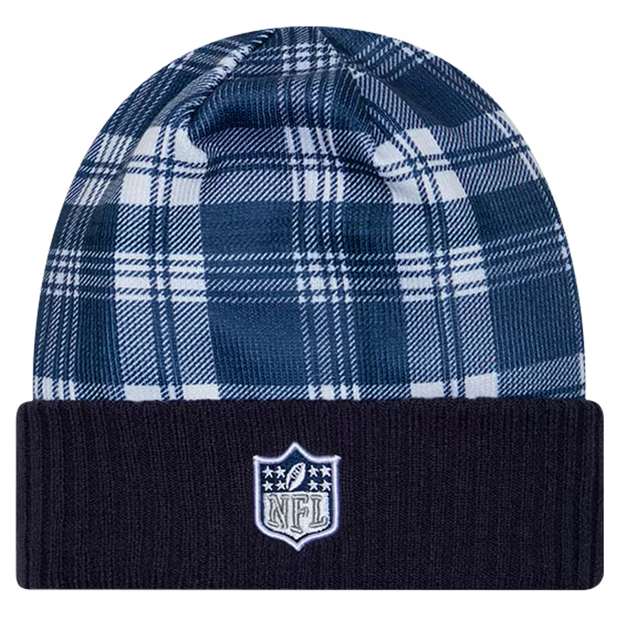 DALLAS COWBOYS 2024 NFL SIDELINE STATEMENT CUFFED KNIT BEANIE  - NAVY