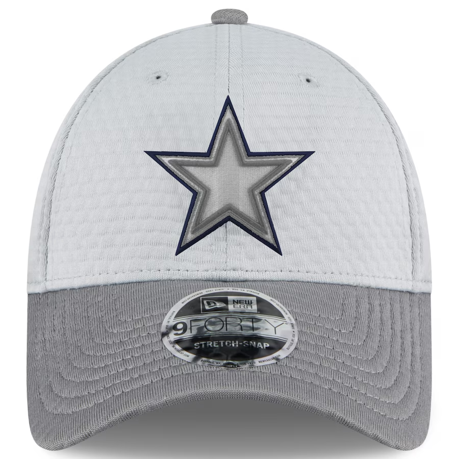 DALLAS COWBOYS 2024 NFL TRAINING CAMP 9FORTY-STRETCH SNAP HAT - GRAY HEATHER