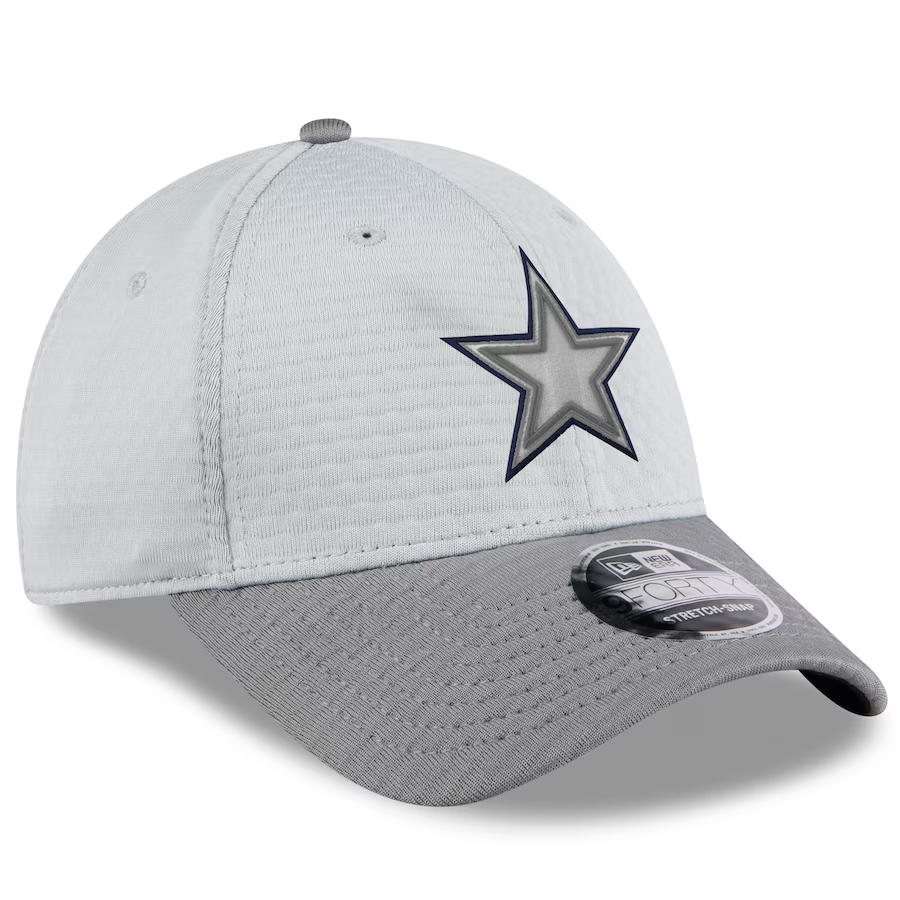 DALLAS COWBOYS 2024 NFL TRAINING CAMP 9FORTY-STRETCH SNAP HAT - GRAY HEATHER