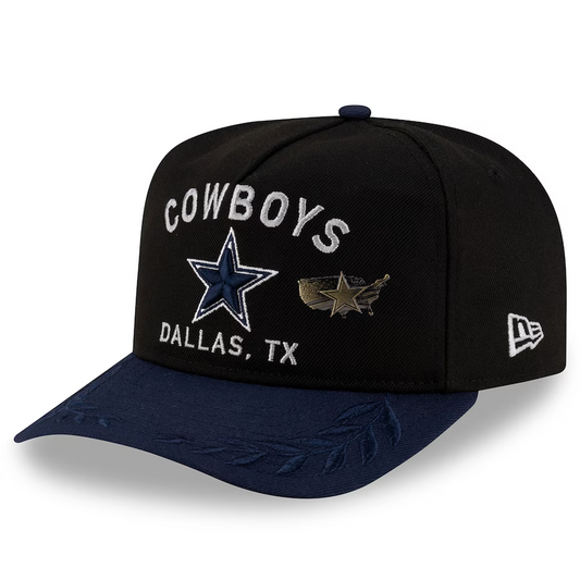 DALLAS COWBOYS 2025 NFL DRAFT A-FRAME 59FIFTY FITTED HAT - BLACK/NAVY