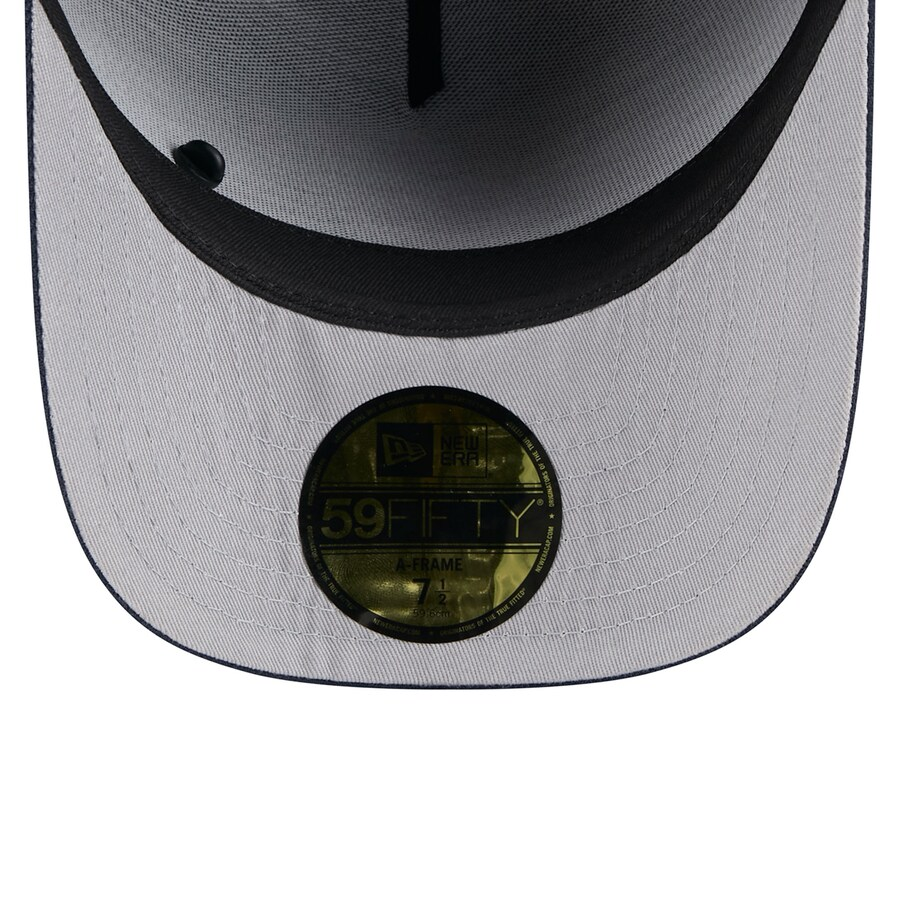 DALLAS COWBOYS 2025 NFL DRAFT A-FRAME 59FIFTY FITTED HAT - BLACK/NAVY