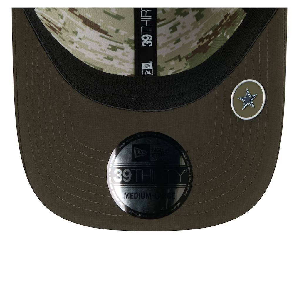 DALLAS COWBOYS 2025 NFL SALUTE TO SERVICE 39THIRTY FLEX FIT HAT - GREEN