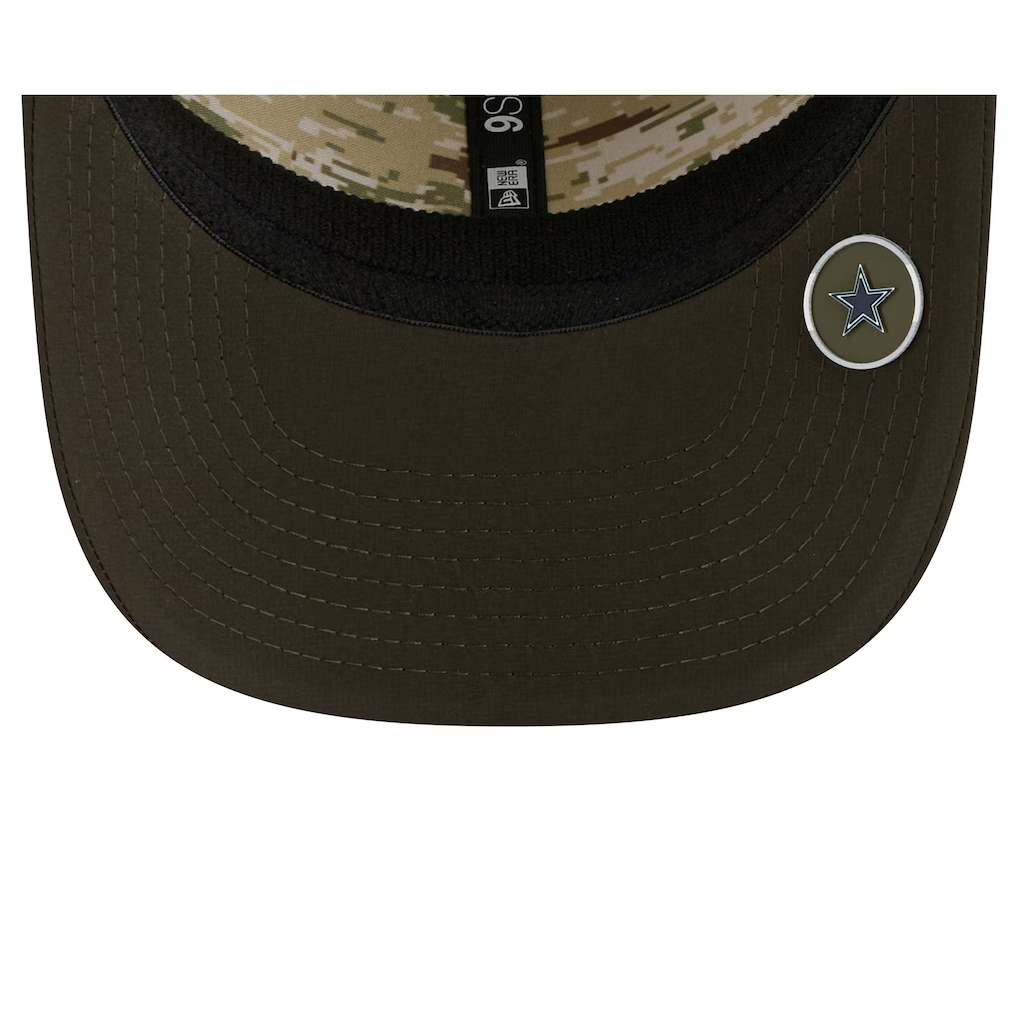 DALLAS COWBOYS 2025 NFL SALUTE TO SERVICE 9SEVENTY ADJUSTABLE HAT - GREEN