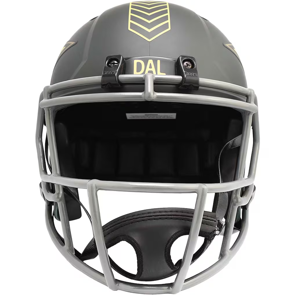 dallas cowboys full size football helmet DALLAS COWBOYS 2025 NFL SALUTE TO SERVICE RIDDELL FULL SIZE SPEED REPL – JR'S SPORTS