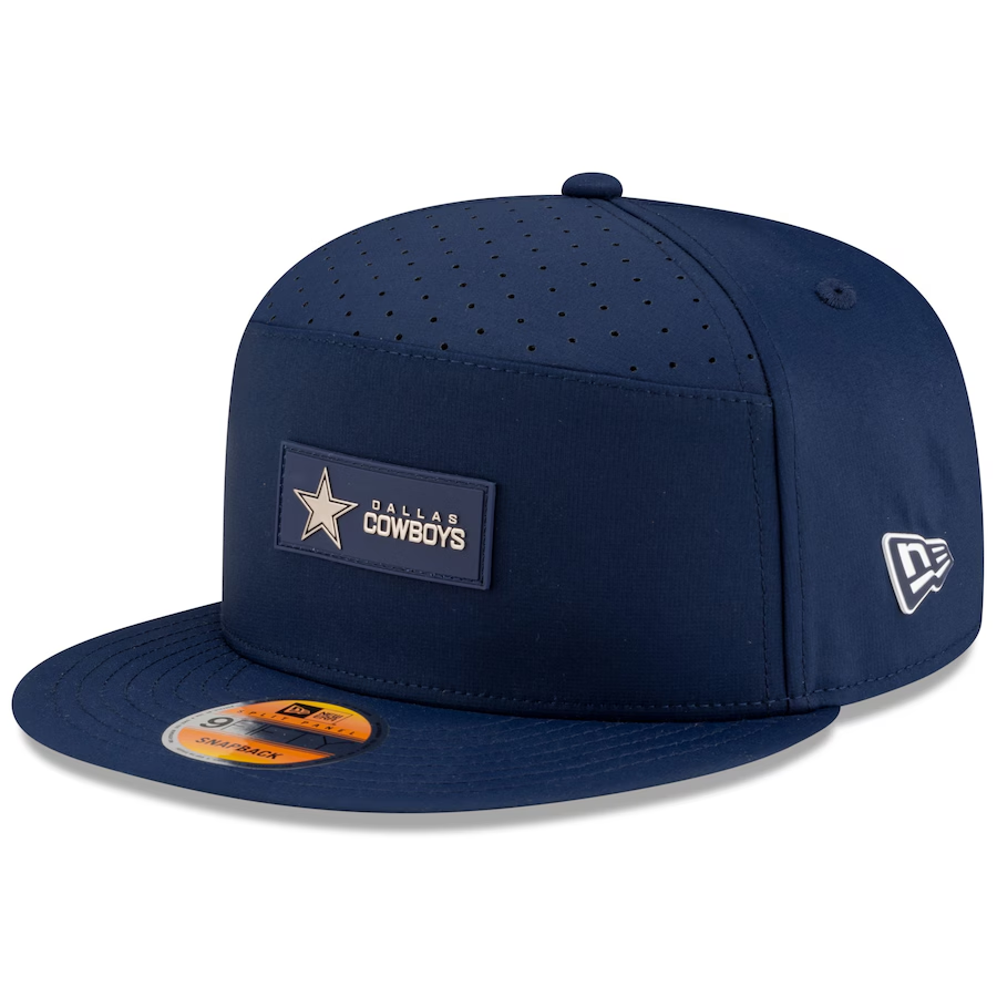 DALLAS COWBOYS 2025 NFL SIDELINE 9FIFTY SPLIT SNAPBACK HAT - NAVY