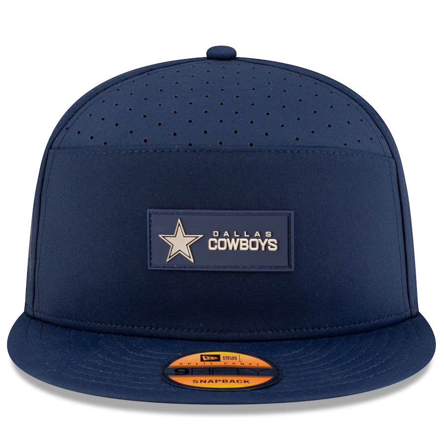 DALLAS COWBOYS 2025 NFL SIDELINE 9FIFTY SPLIT SNAPBACK HAT - NAVY