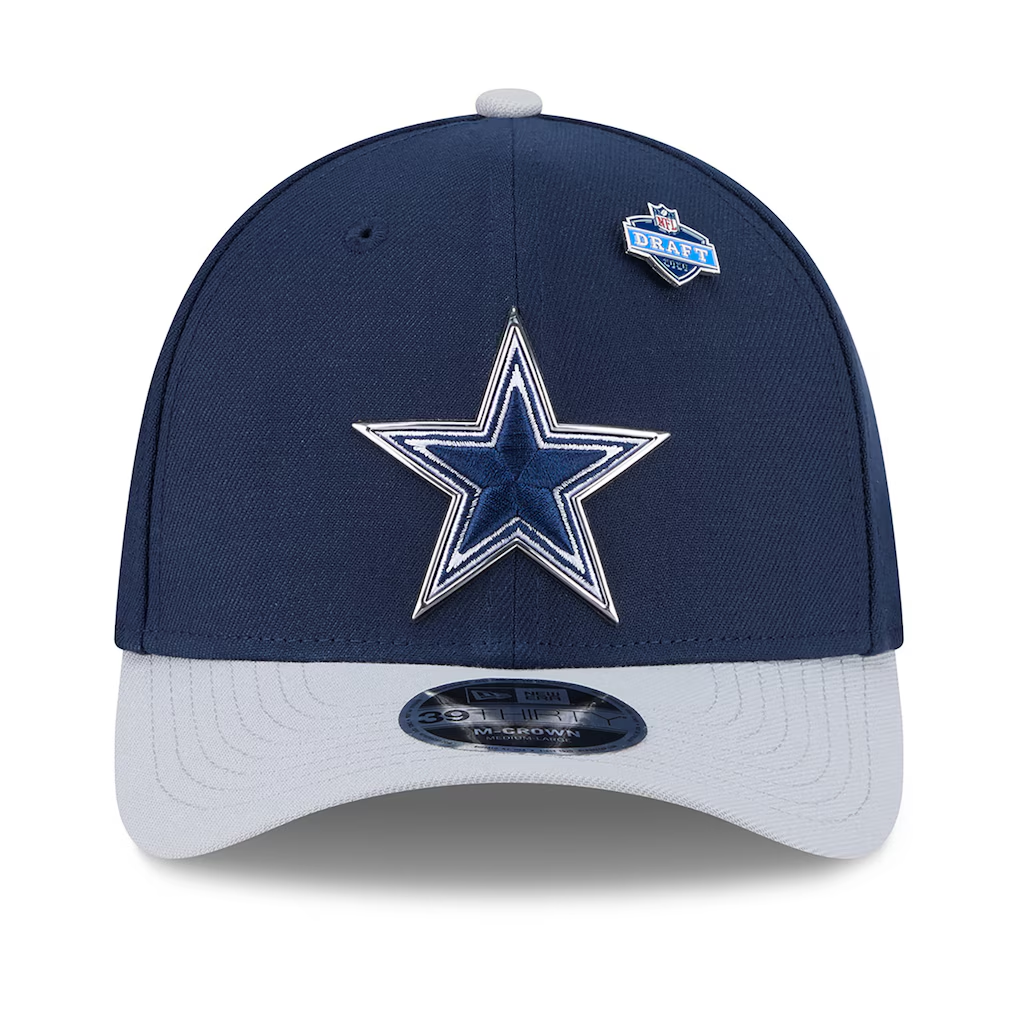 DALLAS COWBOYS 2026 NFL DRAFT 39THIRTY M-CROWN FLEX FIT HAT - NAVY/GRAY