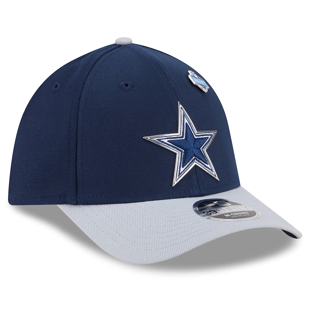 DALLAS COWBOYS 2026 NFL DRAFT 39THIRTY M-CROWN FLEX FIT HAT - NAVY/GRAY