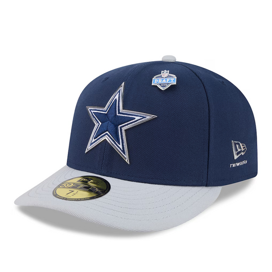 DALLAS COWBOYS 2026 NFL DRAFT 59FIFTY FITTED HAT - NAVY/GRAY