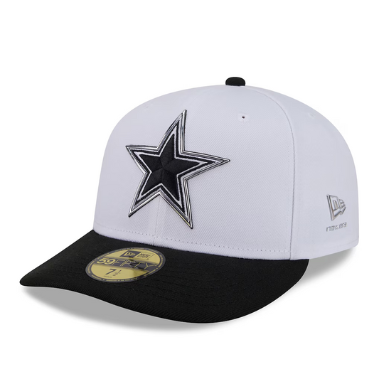 DALLAS COWBOYS 2026 NFL DRAFT 59FIFTY FITTED HAT - WHITE/BLACK