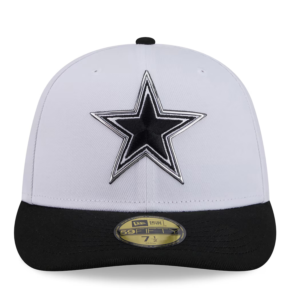DALLAS COWBOYS 2026 NFL DRAFT 59FIFTY FITTED HAT - WHITE/BLACK