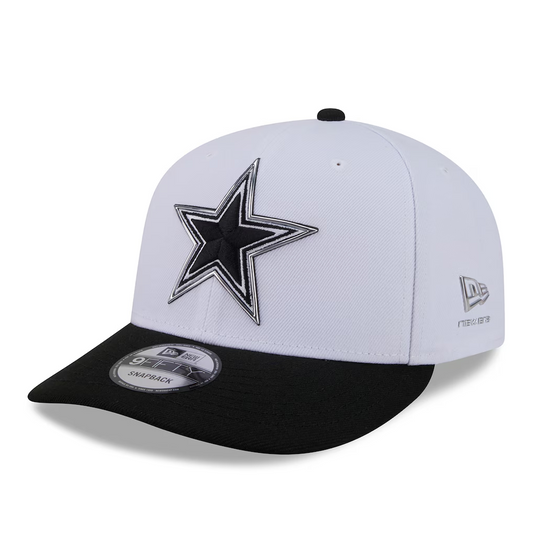 DALLAS COWBOYS 2026 NFL DRAFT 9FIFTY SNAPBACK HAT - WHITE/BLACK