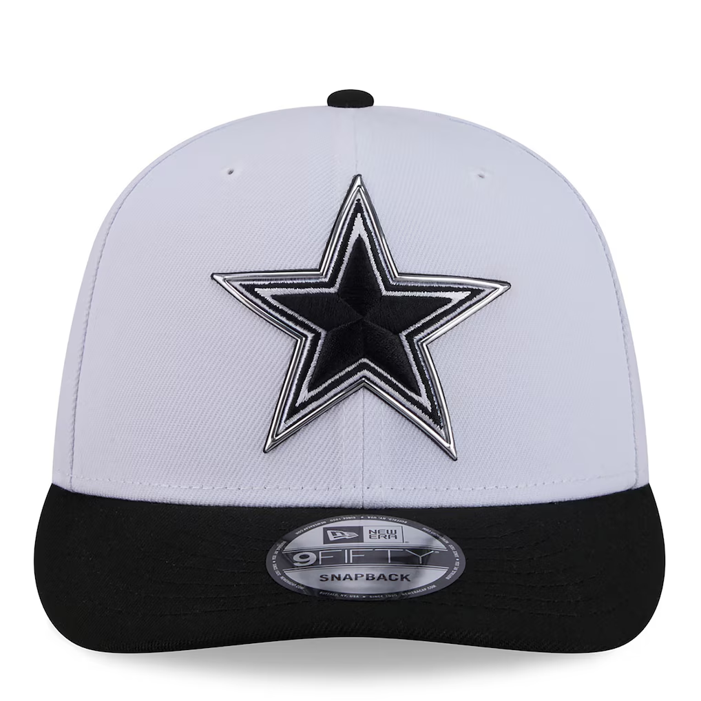 DALLAS COWBOYS 2026 NFL DRAFT 9FIFTY SNAPBACK HAT - WHITE/BLACK