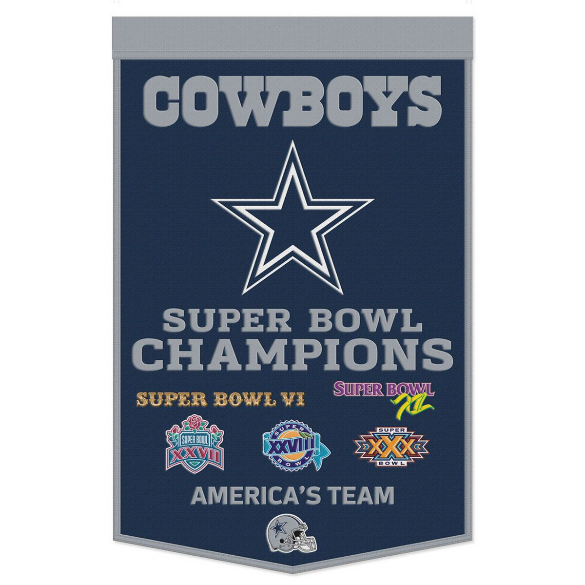 DALLAS COWBOYS 24" X 38" CELEBRATION WOOL BANNER