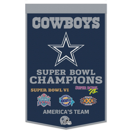 DALLAS COWBOYS 24" X 38" CARTEL DE LANA DE CELEBRACIÓN