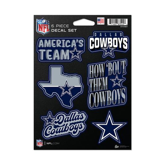 DALLAS COWBOYS 6-PIECE DECAL SET