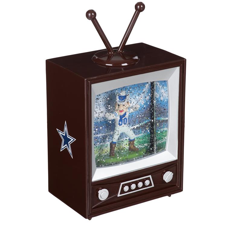 DALLAS COWBOYS 8" VINTAGE TV WATER LANTERN WITH MASCOT