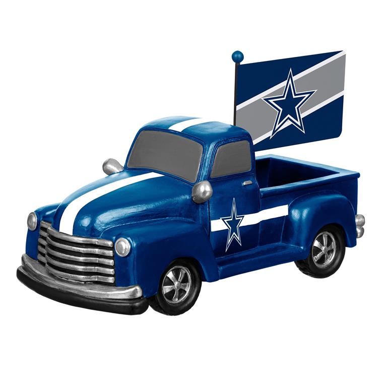 DALLAS COWBOYS 9" RALLY TRUCK GARDEN STATUE WITH FLAG