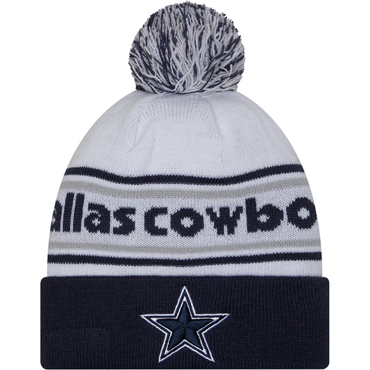 DALLAS COWBOYS BANDED CUFFED KNIT  WITH POM