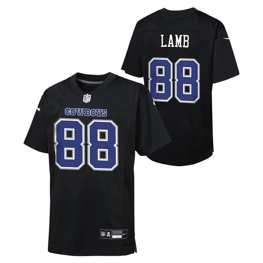 DALLAS COWBOYS CEEDEE LAMB YOUTH NIKE GAME JERSEY - BLACK