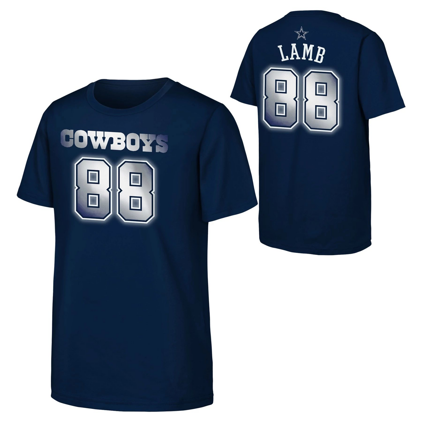 DALLAS COWBOYS CEEDEE LAMB YOUTH THERMAL NAME NUMBER T-SHIRT - NAVY
