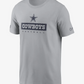 DALLAS COWBOYS COWBOY YOUTH NIKE DRI-FIT SIDELINE TEAM ISSUE T-SHIRT - WOLF GRAY