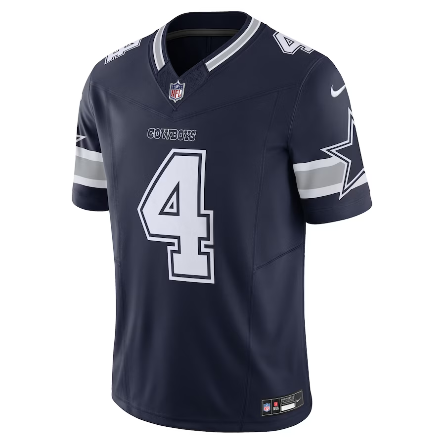 DALLAS COWBOYS DAK PRESCOTT MEN'S FUSE LIMITED JERSEY - NAVY