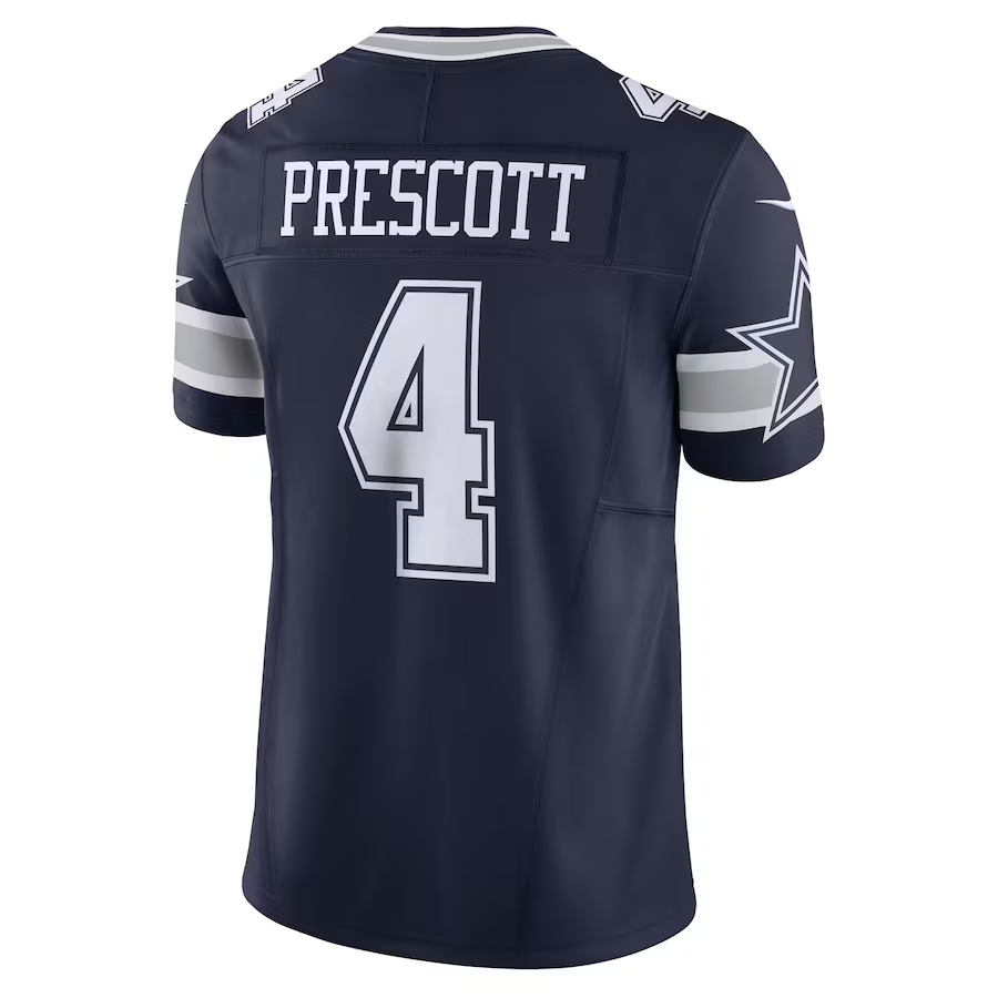 DALLAS COWBOYS DAK PRESCOTT MEN'S FUSE LIMITED JERSEY - NAVY