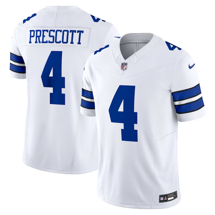 DALLAS COWBOYS DAK PRESCOTT MEN'S FUSE LIMITED JERSEY - WHITE