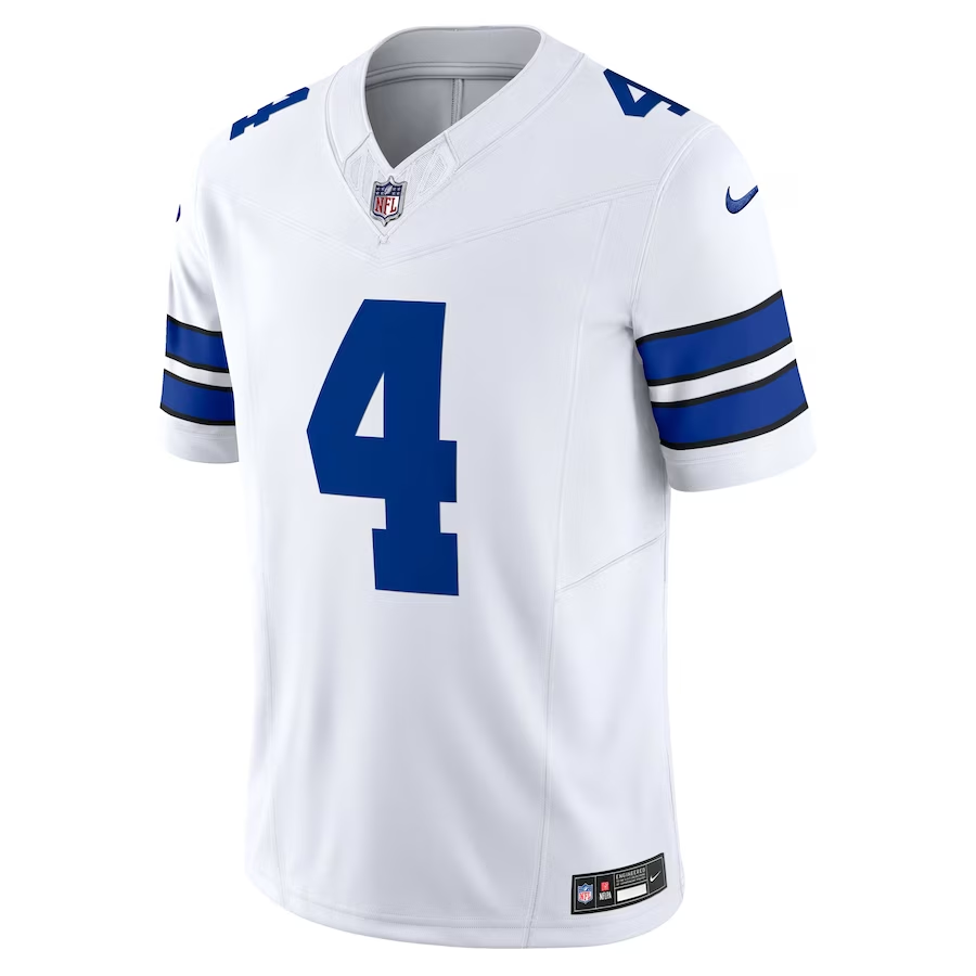 DALLAS COWBOYS DAK PRESCOTT MEN'S FUSE LIMITED JERSEY - WHITE