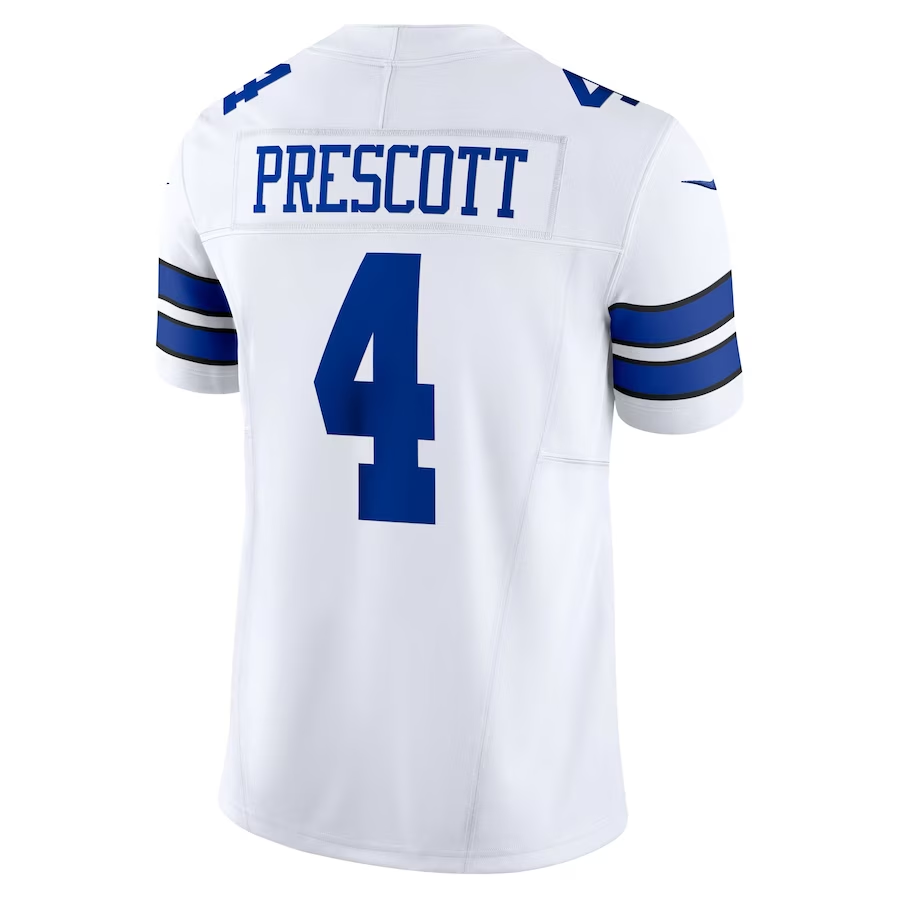 DALLAS COWBOYS DAK PRESCOTT MEN'S FUSE LIMITED JERSEY - WHITE