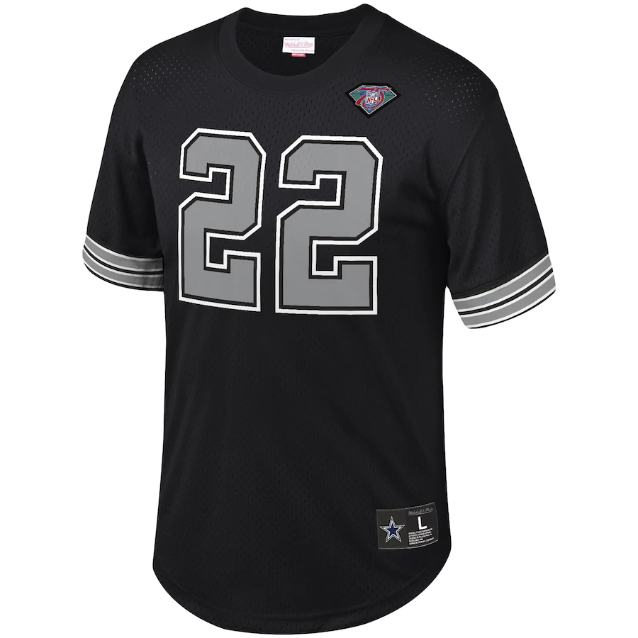 DALLAS COWBOYS EMMITT SMITH MESH NAME NUMBER JERSEY - BLACK