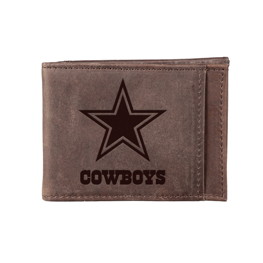 DALLAS COWBOYS FRONT POCKET SLIM CARD HOLDER WITH RFID BLOCKING