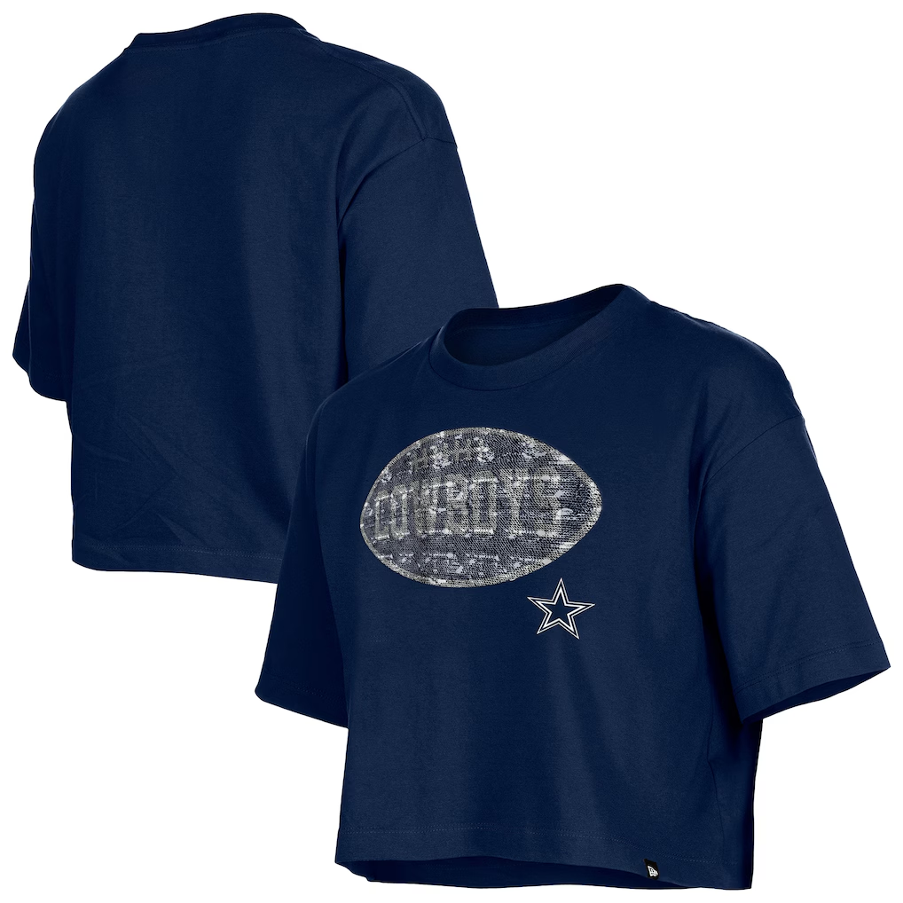 DALLAS COWBOYS GIRLS FOOTBALL SEQUINS T-SHIRT