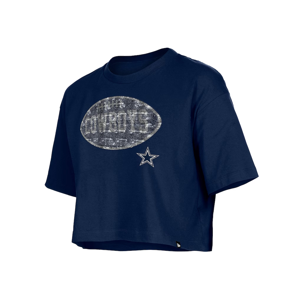 DALLAS COWBOYS GIRLS FOOTBALL SEQUINS T-SHIRT