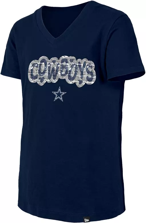 DALLAS COWBOYS GIRLS WAVY SEQUINS T-SHIRT
