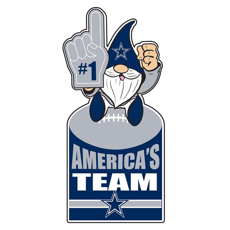 DALLAS COWBOYS GNOME METAL 10" x 30" OUTDOOR SIGN
