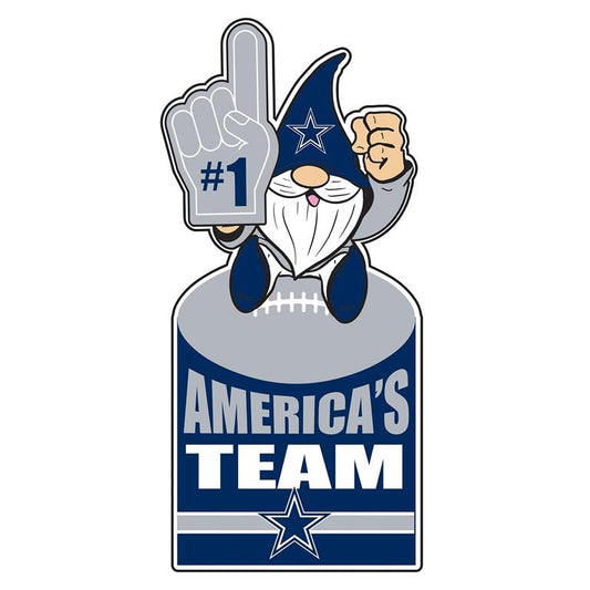 DALLAS COWBOYS GNOME METAL 10" x 30" OUTDOOR SIGN