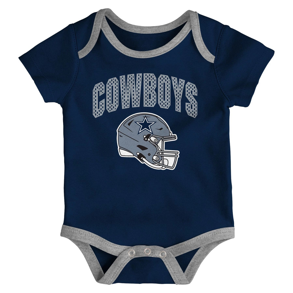 DALLAS COWBOYS INFANT ALL DAY PLAY 3-PIECE BODYSUIT SET