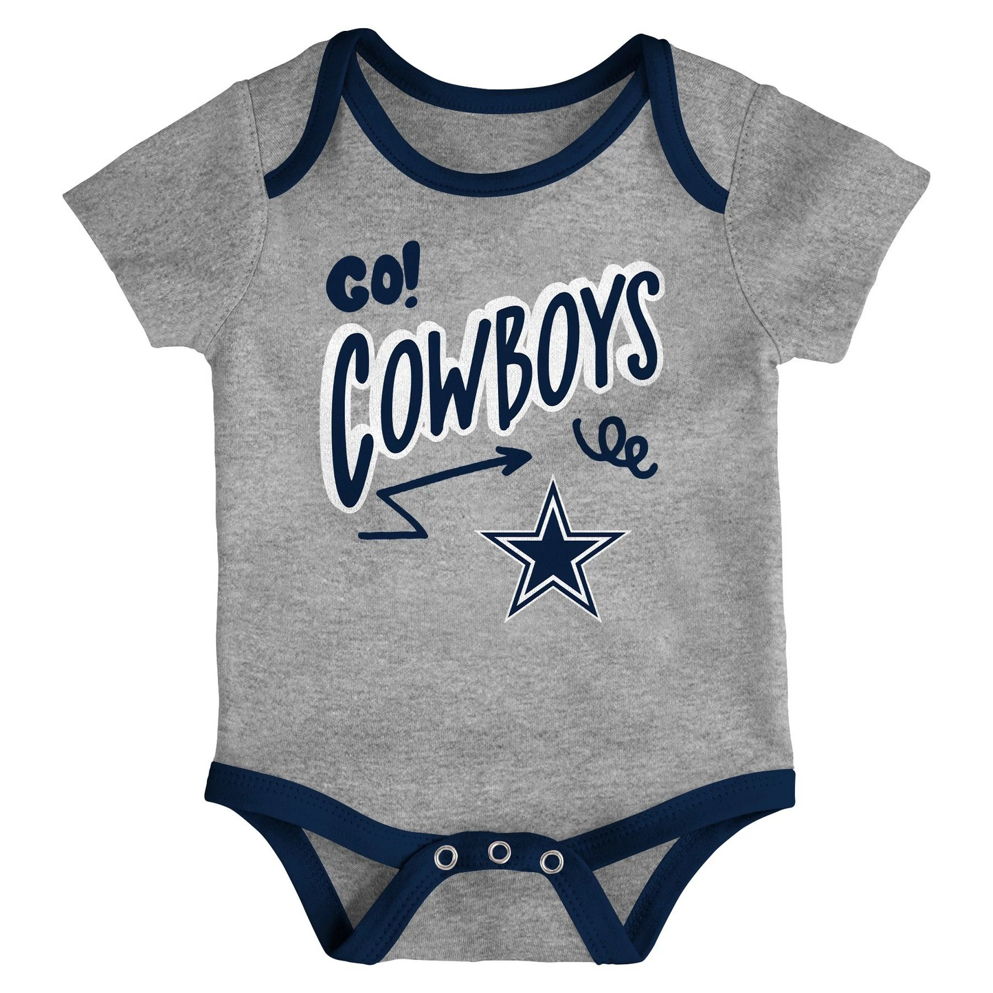DALLAS COWBOYS INFANT ALL DAY PLAY 3-PIECE BODYSUIT SET