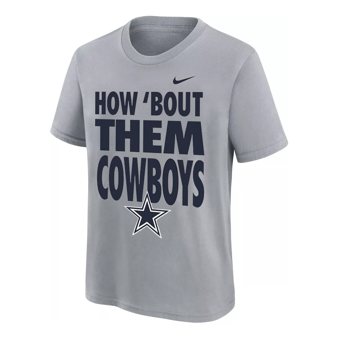 DALLAS COWBOYS KIDS NIKE HOW 'BOUT THEM COWBOYS T-SHIRT - GREY